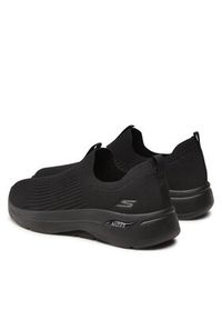 skechers - Skechers Sneakersy Go Walk Arch Fit Iconic 124409/BBK Czarny. Kolor: czarny. Materiał: materiał
