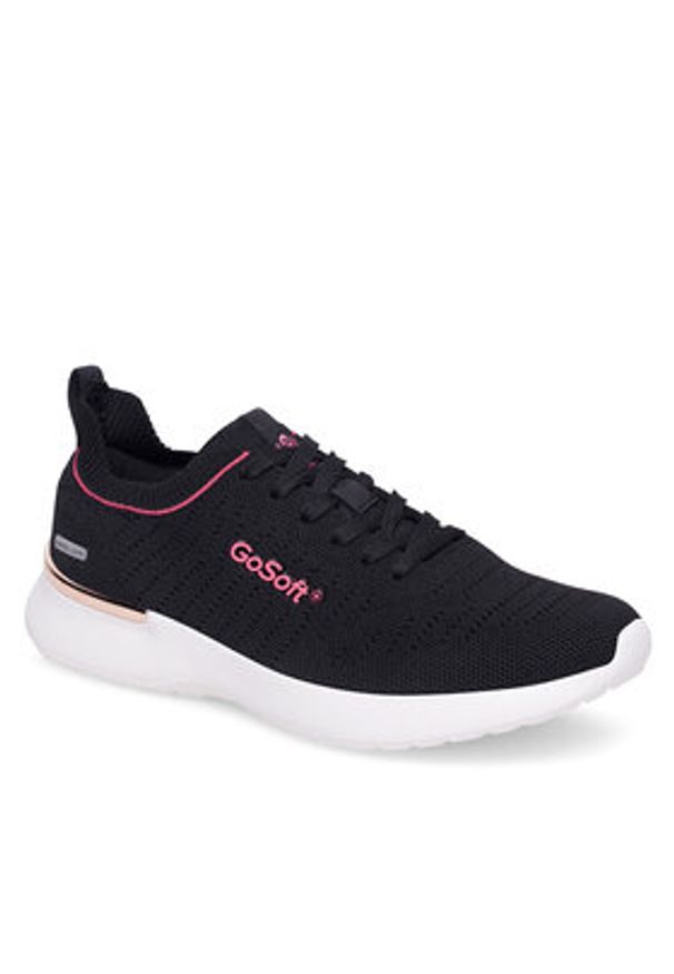 Go Soft Sneakersy WP-12 Czarny. Kolor: czarny. Materiał: materiał