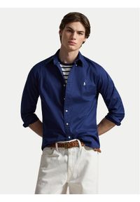 Polo Ralph Lauren Koszula 710B20512006 Granatowy Custom Fit. Typ kołnierza: polo. Kolor: niebieski. Materiał: bawełna #1