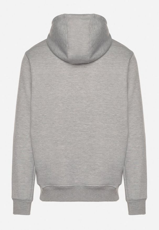 Born2be - Szara Bluza z Bawełną Kapturem i Kieszenią Typu Kangurek Norrise. Okazja: na co dzień. Kolor: szary. Materiał: bawełna. Styl: casual, elegancki
