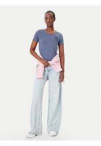 Quiksilver T-Shirt Lintah EQWZT03193 Niebieski Regular Fit. Kolor: niebieski. Materiał: bawełna #4