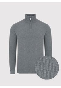 Pako Lorente - PAKO LORENTE – Szary sweter z wysoką stójką zapinaną na zamek. Typ kołnierza: kołnierzyk stójkowy. Kolor: szary. Materiał: bawełna. Sezon: zima, jesień #3