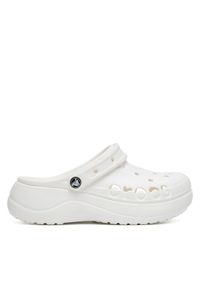 Crocs Klapki BAYA PLATFORM CLOG 208186-100 Biały. Kolor: biały. Materiał: materiał. Obcas: na platformie
