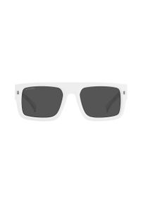 DSQUARED2 okulary przeciwsłoneczne męskie kolor biały. Kształt: prostokątne. Kolor: biały #4