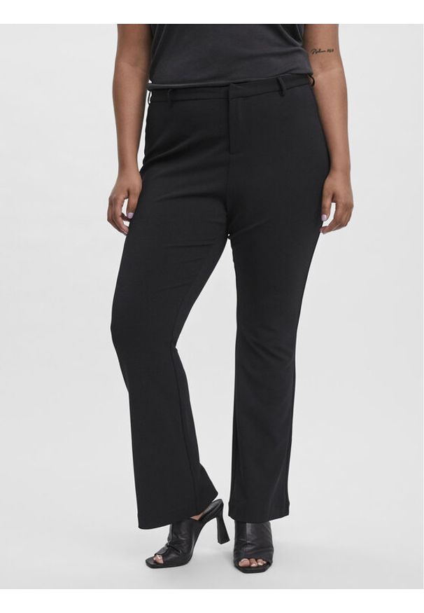 Vero Moda Curve Spodnie materiałowe 10256477 Czarny Regular Fit. Kolor: czarny. Materiał: syntetyk
