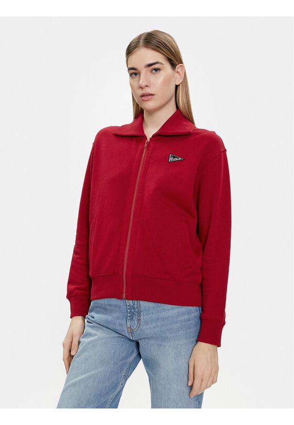 Wrangler Bluza 112351962 Czerwony Regular Fit. Kolor: czerwony. Materiał: bawełna