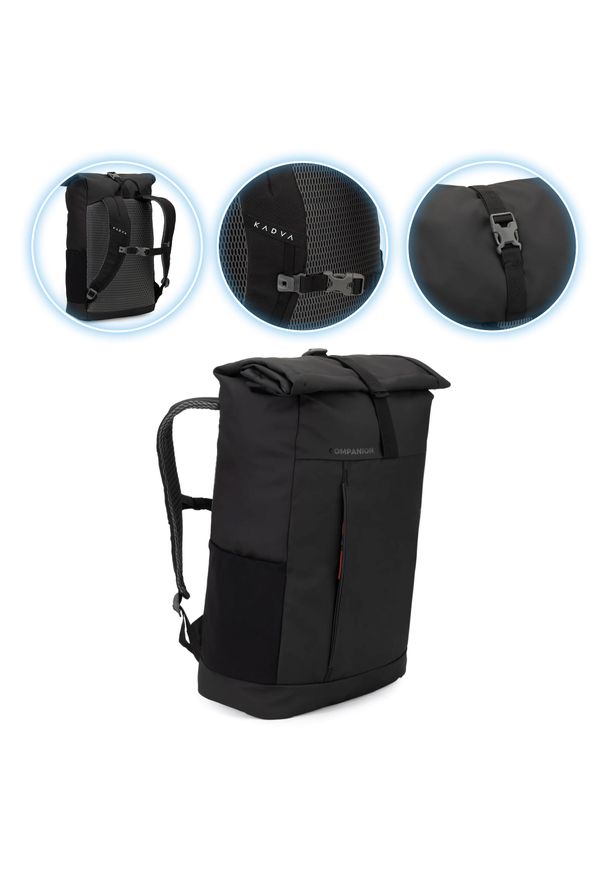 Plecak miejski KADVA Companion 20 l. Kolor: czarny