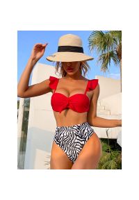 Intica - Strój kąpielowy z wysokim stanem modelujący brzuch plażowy Lidwina. Stan: podwyższony. Kolor: wielokolorowy. Materiał: materiał #3