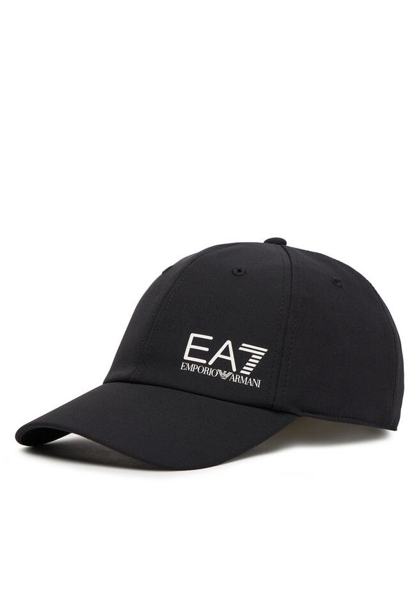 Czapka z daszkiem EA7 Emporio Armani. Kolor: czarny