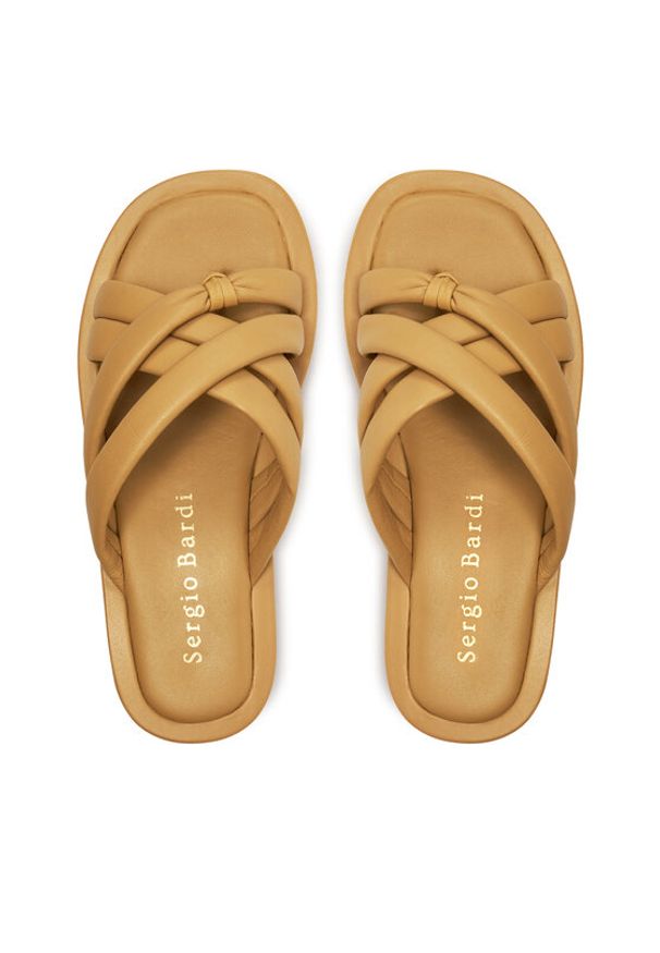 Sergio Bardi Japonki DELL-CHV-AC-01SB Brązowy. Kolor: brązowy. Materiał: skóra