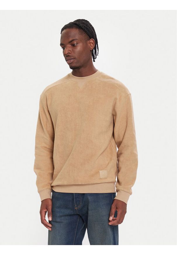 United Colors of Benetton - United Colors Of Benetton Bluza 3NMEU109T Beżowy Regular Fit. Kolor: beżowy. Materiał: bawełna
