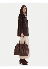 TOMMY HILFIGER - Tommy Hilfiger Torebka Soft Leather Tote AW0AW18308 Bordowy. Kolor: czerwony. Materiał: skórzane #1