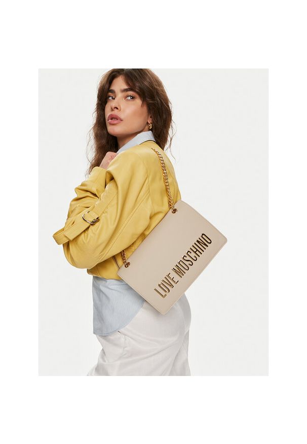 Love Moschino - Torebka LOVE MOSCHINO. Kolor: kremowy