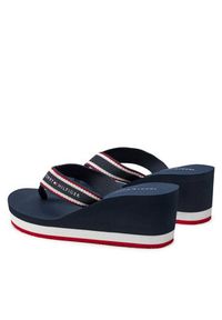 TOMMY HILFIGER - Tommy Hilfiger Japonki Hilfiger Hi Wedge Beach Sandal FW0FW08012 Granatowy. Kolor: niebieski #2