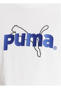 Puma T-Shirt Team Graphic 538256 Biały Relaxed Fit. Kolor: biały. Materiał: bawełna