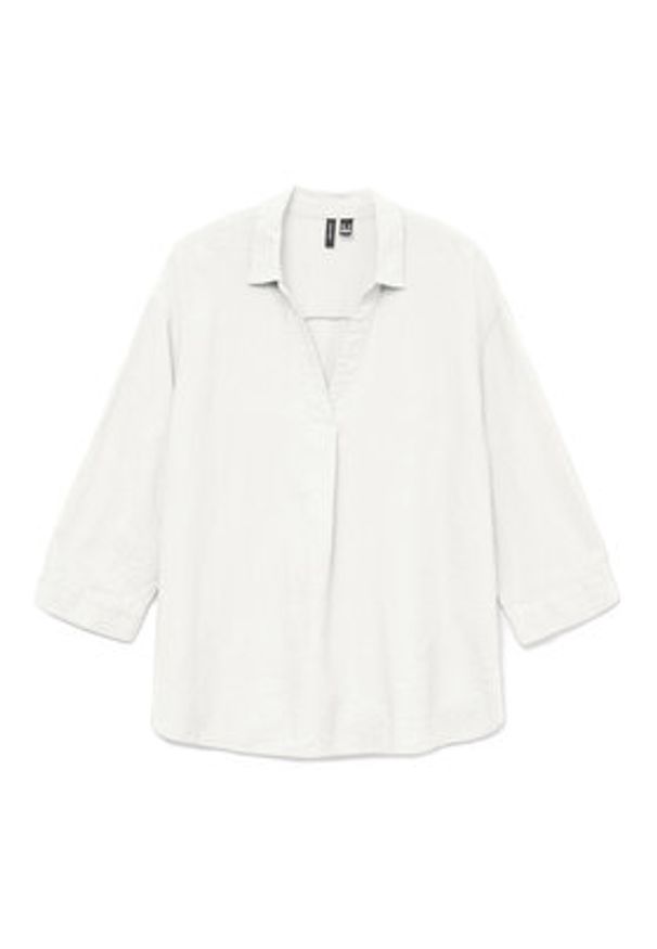 Vero Moda Bluzka Linn 10310759 Biały Loose Fit. Kolor: biały. Materiał: wiskoza