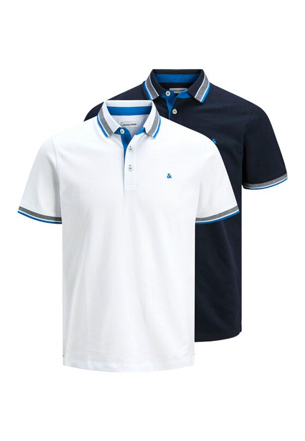 Jack & Jones - Jack&Jones Komplet 2 koszulek polo Paulos 12191216 Kolorowy Slim Fit. Typ kołnierza: polo. Materiał: bawełna. Wzór: kolorowy