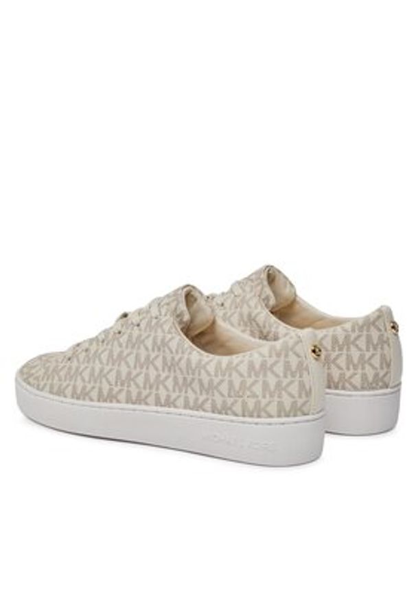 MICHAEL Michael Kors Sneakersy Keaton Lace Up 43R4KTFS1B Écru. Kolor: beżowy. Materiał: skóra