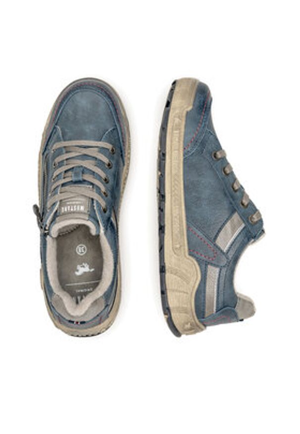 Mustang Półbuty 1290-302 Niebieski. Kolor: niebieski. Materiał: skóra