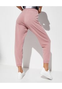 MONCLER - Różowe spodnie dresowe z wełny i kaszmiru. Kolor: różowy, wielokolorowy, fioletowy. Materiał: wełna, dresówka, kaszmir #3