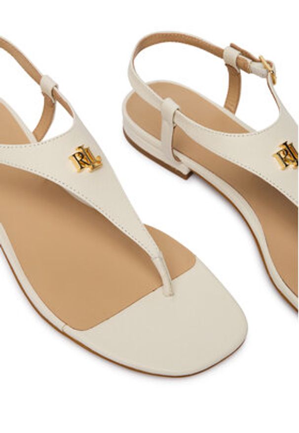Lauren Ralph Lauren - LAUREN RALPH LAUREN Sandały 802982881004 Biały. Kolor: biały. Materiał: skóra