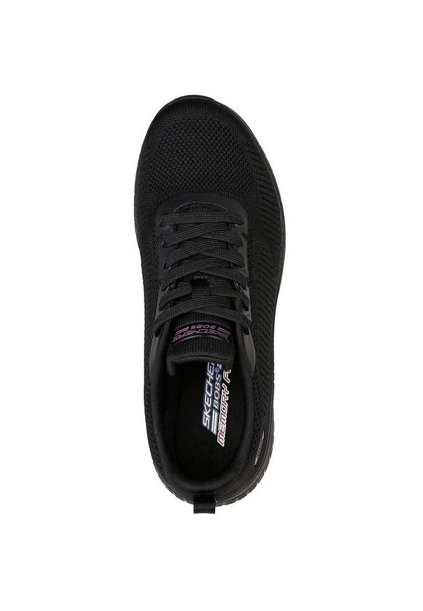 skechers - Buty Skechers Bobs Squad Chaos-Face Off, Kobiety. Kolor: czarny. Materiał: guma, materiał, tkanina, syntetyk. Sport: turystyka piesza