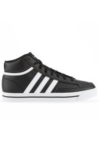 Adidas - Buty adidas Retrovulc Mid GW8370 - czarne. Okazja: na co dzień. Zapięcie: pasek. Kolor: czarny. Materiał: skóra, syntetyk, guma, materiał. Szerokość cholewki: normalna. Wzór: aplikacja. Sport: skateboard