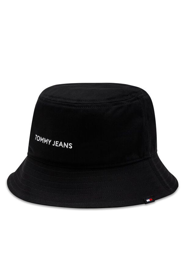 TOMMY HILFIGER - Tommy Hilfiger Kapelusz Tjw Linear Logo Bucket Hat AW0AW15844 Czarny. Kolor: czarny. Materiał: materiał