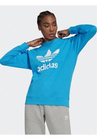 Adidas - adidas Bluza Treofil Crew HL6677 Niebieski Regular Fit. Kolor: niebieski. Materiał: bawełna #1
