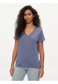 Lee T-Shirt 112350203 Niebieski Regular Fit. Kolor: niebieski. Materiał: len, lyocell