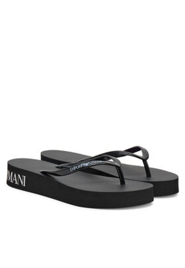 Emporio Armani Japonki XVQS09 XN118 00002 Czarny. Kolor: czarny. Materiał: syntetyk