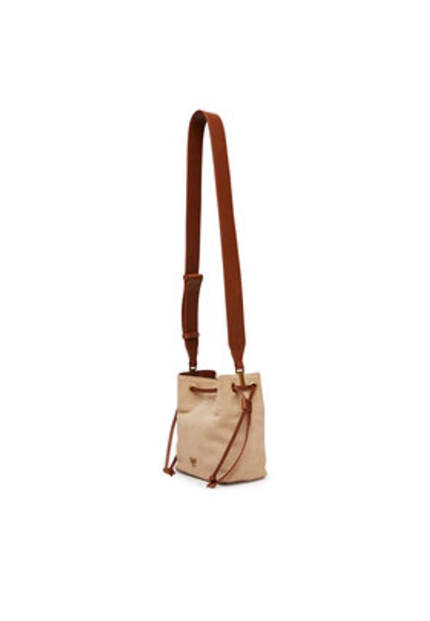 Pinko - PINKO Torebka Secchiello Mini PE 25 PLTT 104303 A2CC Beżowy. Kolor: beżowy. Materiał: zamszowe, skórzane