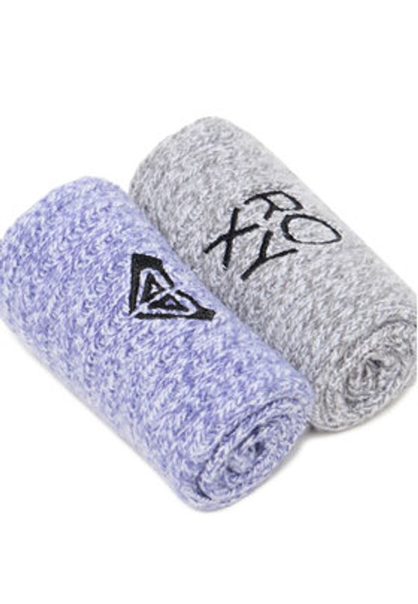 Roxy Skarpety długie CEO_AS_ROXY_06_W_AW25 (2 PACK) mix Szary. Kolor: szary. Materiał: poliester, materiał