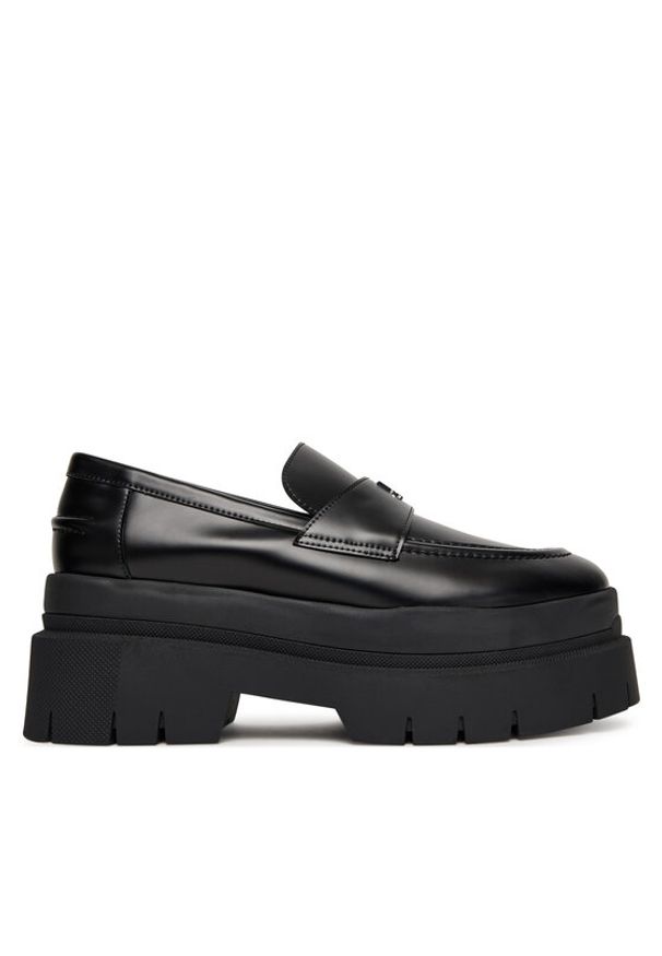 Hugo - HUGO Loafersy Kris 50548194 Czarny. Kolor: czarny. Materiał: skóra