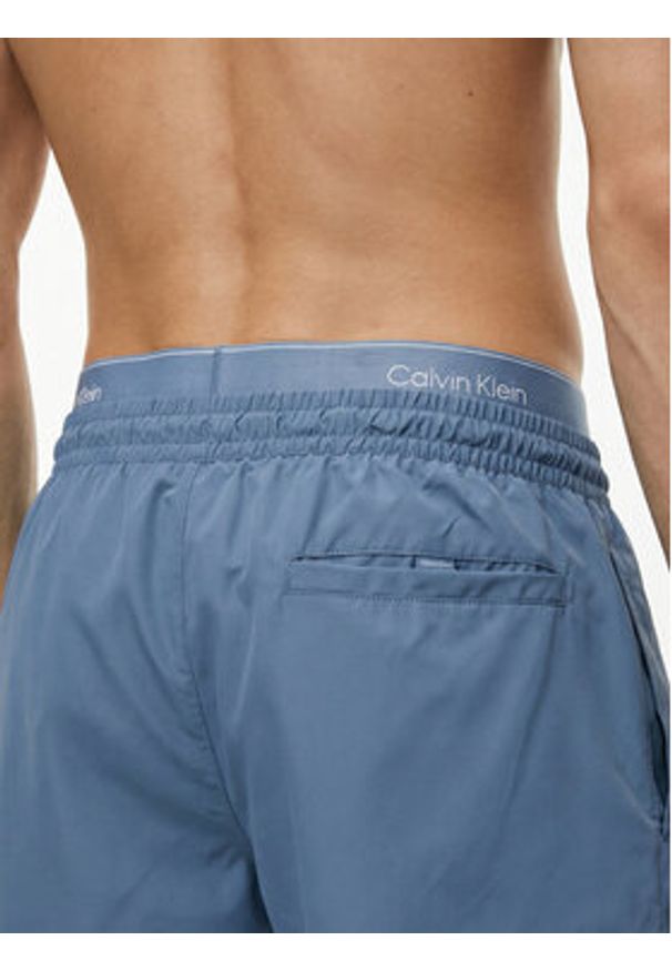 Calvin Klein Swimwear Szorty kąpielowe LV00N61023 Niebieski Regular Fit. Kolor: niebieski. Materiał: syntetyk