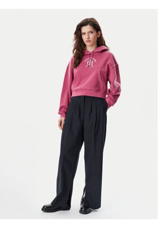 Tommy Jeans Bluza Varsity DW0DW20311 Różowy Boxy Fit. Kolor: różowy. Materiał: bawełna