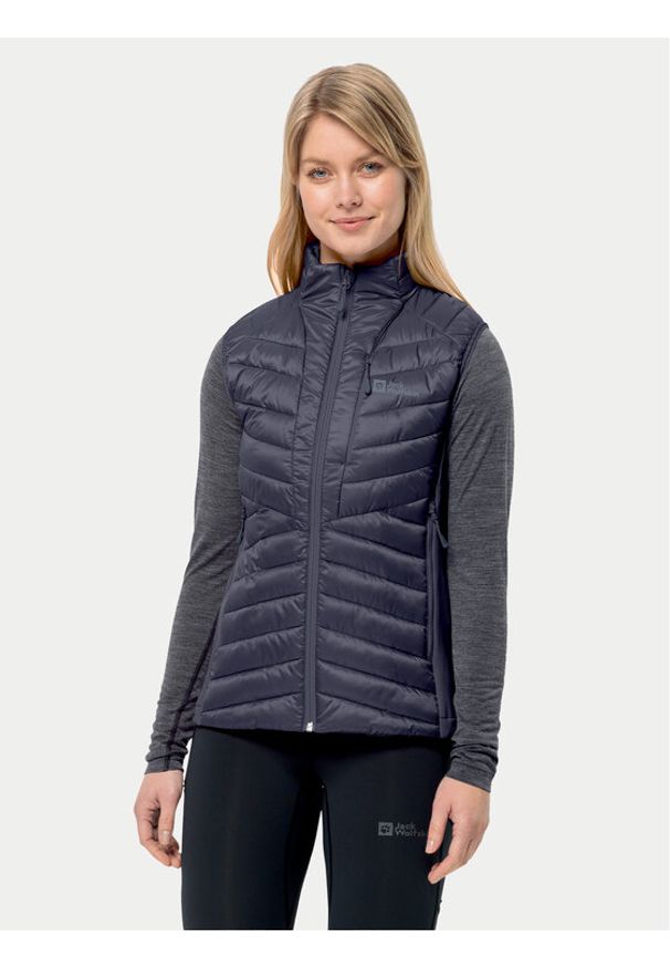 Jack Wolfskin Bezrękawnik Routeburn Pro Ins Vest 1207202 Szary Slim Fit. Kolor: szary. Materiał: syntetyk. Długość rękawa: bez rękawów