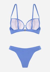 Born2be - Niebieskie Bikini Marszczony Biustonosz i Klasyczne Majtki Figi Mhyrera. Kolekcja: plus size. Kolor: niebieski #3