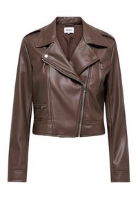 only - ONLY Kurtka z imitacji skóry Carmen 15361396 Brązowy Regular Fit. Typ kołnierza: typu carmen. Kolor: brązowy. Materiał: skóra #6