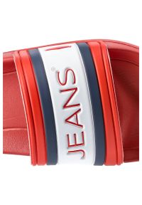 Cross Jeans - Klapki CROSS JEANS FF1R4093C Czerwony. Okazja: na spacer, na plażę. Kolor: czerwony. Materiał: materiał. Styl: wakacyjny #2