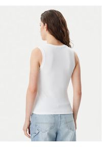 Tommy Jeans Top Essential DW0DW20673 Biały Slim Fit. Kolor: biały. Materiał: bawełna #3