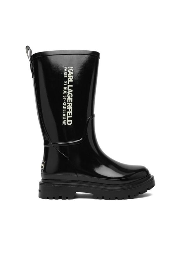 Karl Lagerfeld - KARL LAGERFELD Kalosze KL47180S Czarny. Kolor: czarny. Materiał: syntetyk