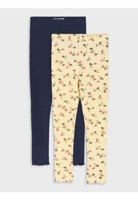 Sinsay - Prążkowane legginsy 2 pack - wielobarwny. Materiał: prążkowany