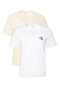 Calvin Klein Jeans Komplet t-shirtów LV047C906G Żółty jasny Regular Fit. Kolor: żółty. Materiał: bawełna #4