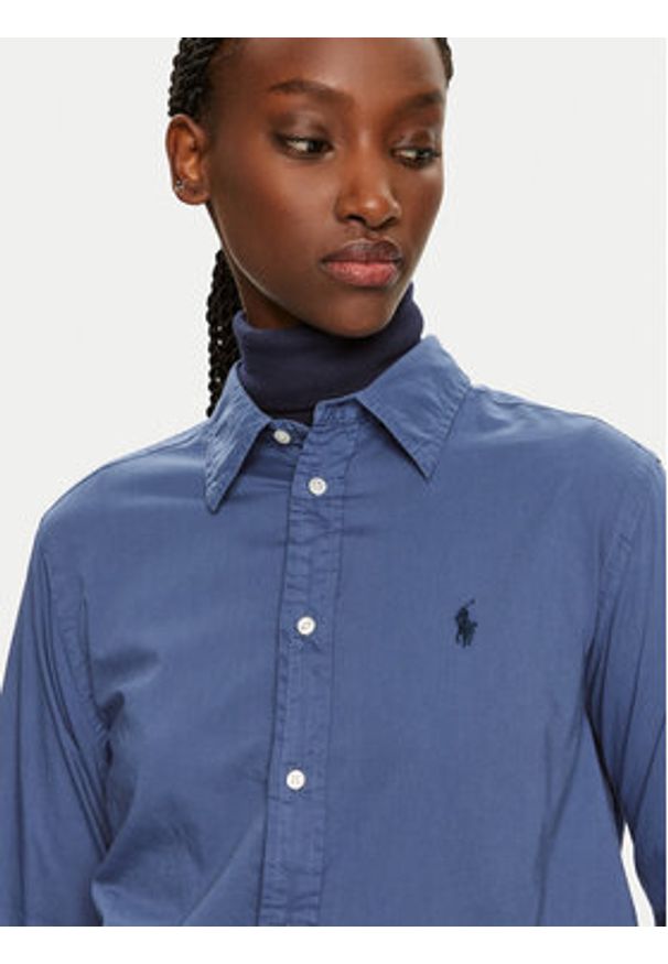Polo Ralph Lauren Koszula 211932522007 Niebieski Regular Fit. Typ kołnierza: polo. Kolor: niebieski. Materiał: bawełna