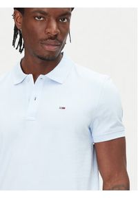 Tommy Jeans Polo DM0DM20676 Błękitny Slim Fit. Typ kołnierza: polo. Kolor: niebieski. Materiał: bawełna #4