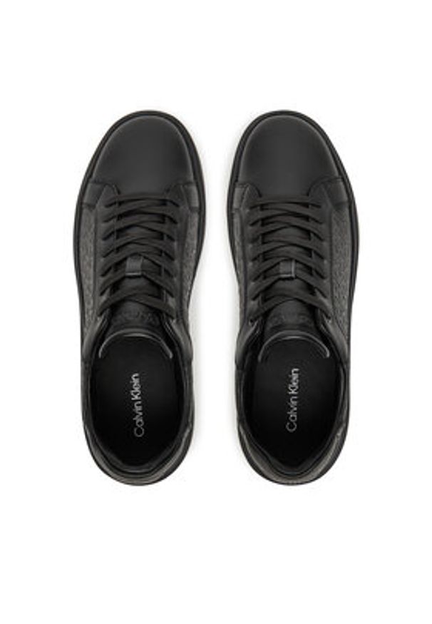 Calvin Klein Sneakersy Chunky Low Top Lace Up Mono HM0HM01970 Czarny. Kolor: czarny. Materiał: skóra