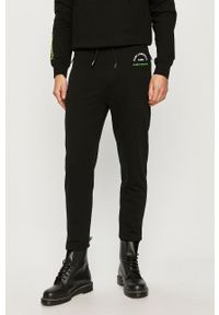 Karl Lagerfeld - Spodnie. Kolor: czarny. Materiał: bawełna, dzianina. Wzór: gładki #1