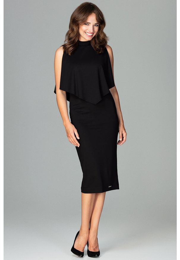 Sukienka dopasowana, midi, elegancka