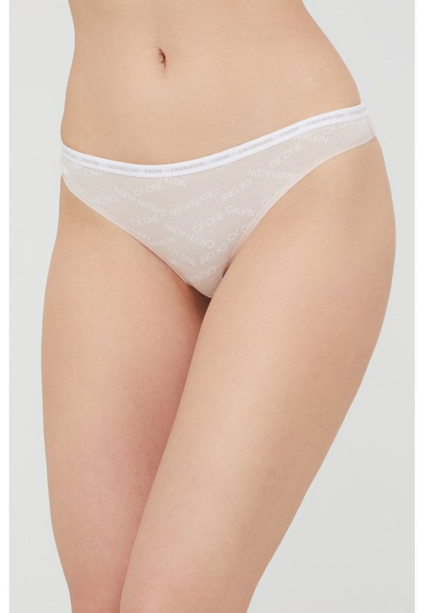 Calvin Klein Underwear stringi CK One (2-pack) kolor różowy. Kolor: różowy